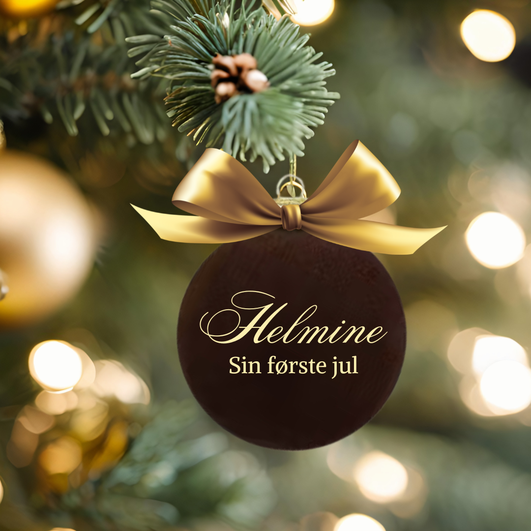 Personlig julekule – Rød fløyel